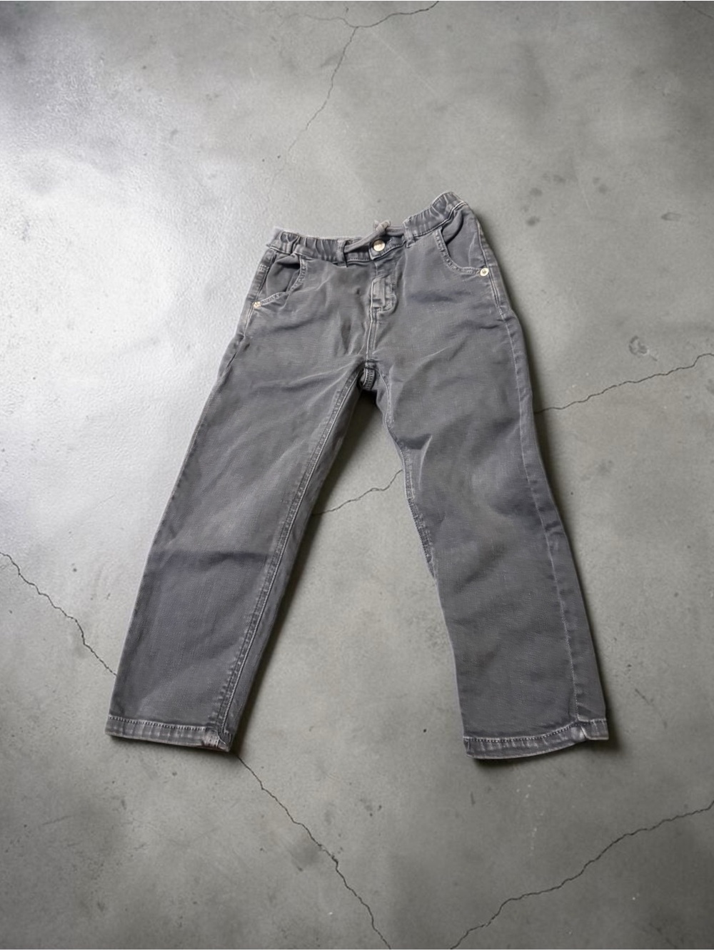 Zara Kids Gray Drawstring Pants
